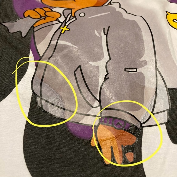 Genuine Merchandise Short Sleeve Tee with Simpsons Style Graphic - Some Wear - Picture 10 of 13